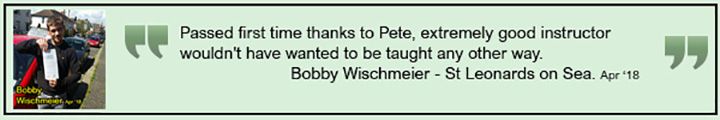 Testimonial from Bobby Wischmeier