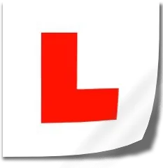 Image of an L Plate. Go-Pass (UK).
